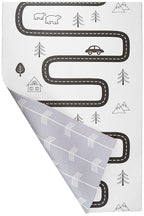 Baby Care Play Mat (Medium, Nordic Trails - Morning Fog Arrows) 73’’ x 49’’ Original One-Piece Reversible Rollable Waterproof Play Mat for Infants, Babies, Toddler, and Kids