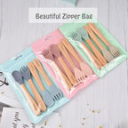 Ginbear Silicone Baby Spoons and Forks Self-feeding 12-18 Months, Soft-Tip Baby Flatware Sets, Toddler Feeding Utensils for Child, 4 Piece Set (Hazy Green/Almond)