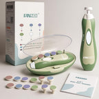 Fansidi Baby Nail Trimmer Electric – Limited Forest Serenity Green, Gentle Baby Nail File Electric| 10 Grinding Heads + 8 Replacement Pads| Quiet LED |Baby Nail Clippers for Newborn Infant Toddler