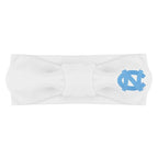 Creative Knitwear North Carolina Tar Heels Infant Girls White Solid Hair Knot Headband Embroidered Logo - Size Newborn - 4T
