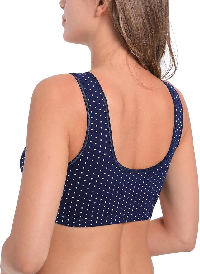 SUIEK 4 Pack Nursing Sleep Bra Maternity Bralette Cotton Breastfeeding Bras