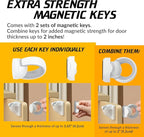 UPGRADED LICYFERN Magnetic Cabinet Locks (8 Locks & 2 Keys) - Invisible Baby Proofing Child Safety Lock & Keys – Easy to Install, Home & Kitchen Cabinet Magnetic Drawer Locks