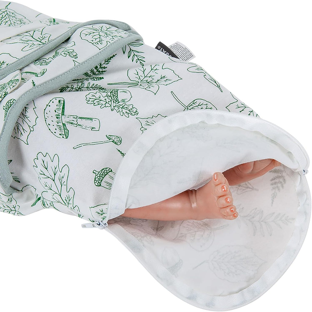 HOUSBAY Baby Swaddle Blanket Boy Girl, Super Soft 100% Cotton Newborn Adjustable Swaddles for 3-6 Months, 2-Way Zipper Sleep Sack 1 Pack