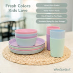 WeeSprout Bamboo Grow-With-Me Sippy Cups with Lids, 10 oz Set of Four, Babies Kids & Toddlers, Made With Bamboo & 100% Silicone, Bite Spout Design, Dishwasher Safe