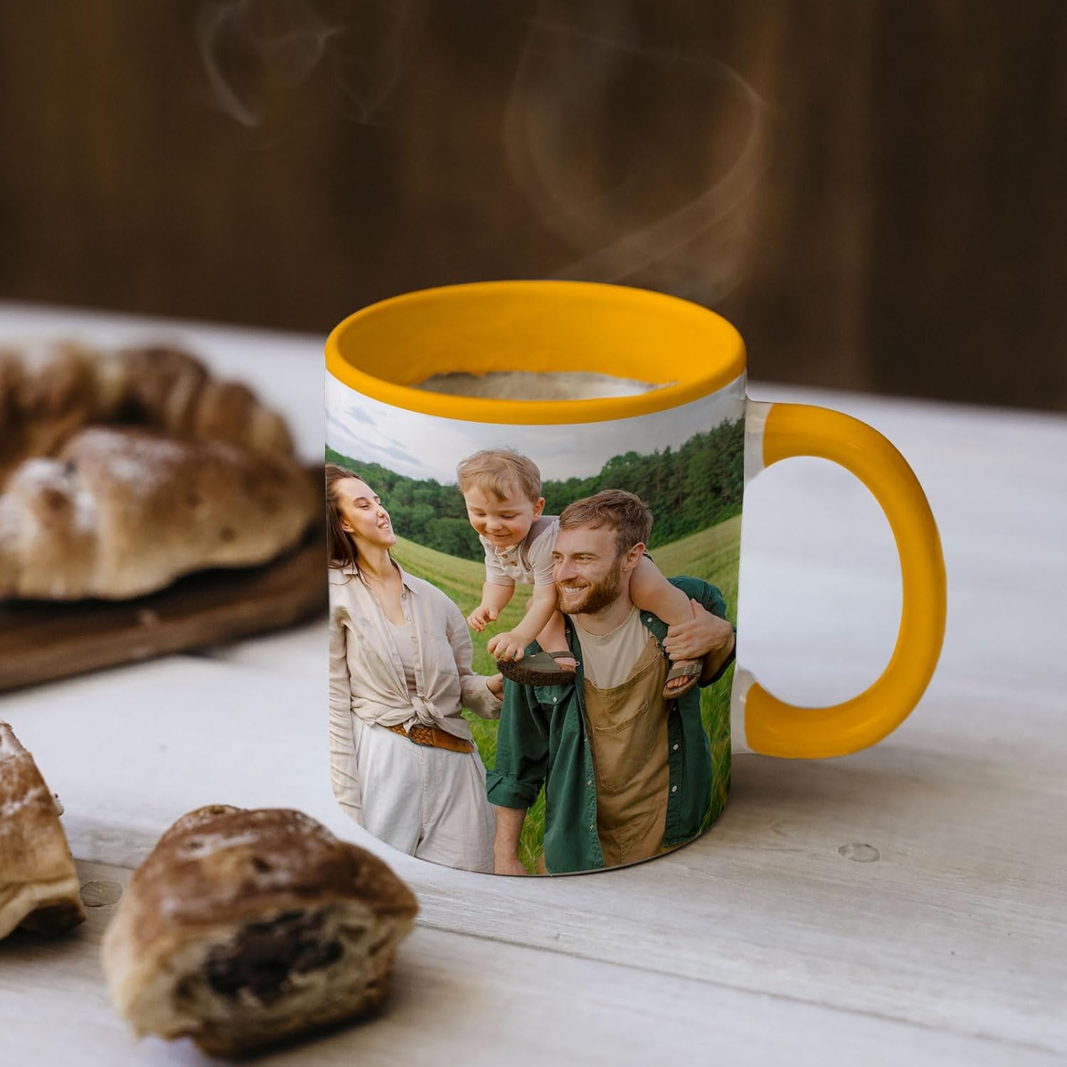 Custom Photo & Text Mug Add Personalized Text, Upload Your Image Personalized 11.5oz Mug Choose From Various Designs The Suitable Gift for Parents (C04 SIX PHPTO)