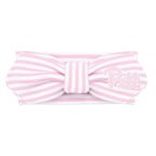 Creative Knitwear Pitt Panthers Infant Girls Pink/White Striped Hair Knot Headband Embroidered Logo - Size Newborn - 4T