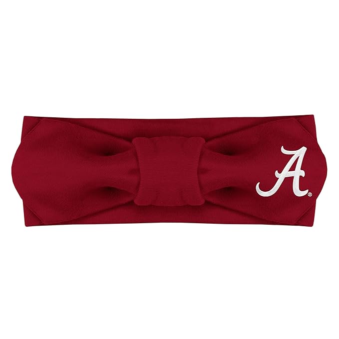 Creative Knitwear Alabama Crimson Tide Infant Girls Crimson Solid Hair Knot Headband Embroidered Logo - Size Newborn - 4T