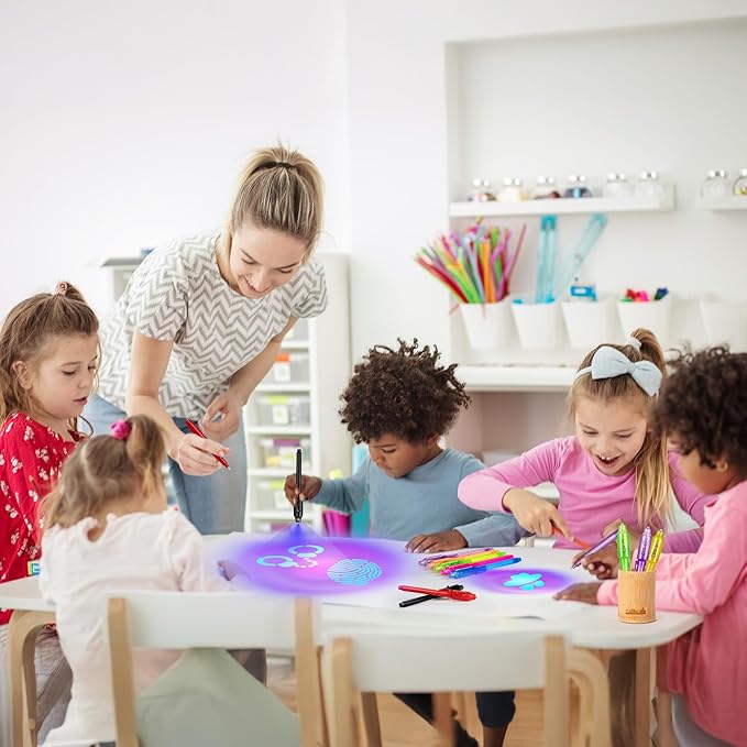 Invisible Ink Pen 24Pcs, Spy Pens with UV Light, Magic Marker, Classroom Prize, Birthday party favors for kids 8-12, Kids Christmas Gift Stocking Stuffers