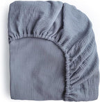 mushie Extra Soft Muslin Fitted MINI Crib Sheet | 24"x 38" (Tradewinds)