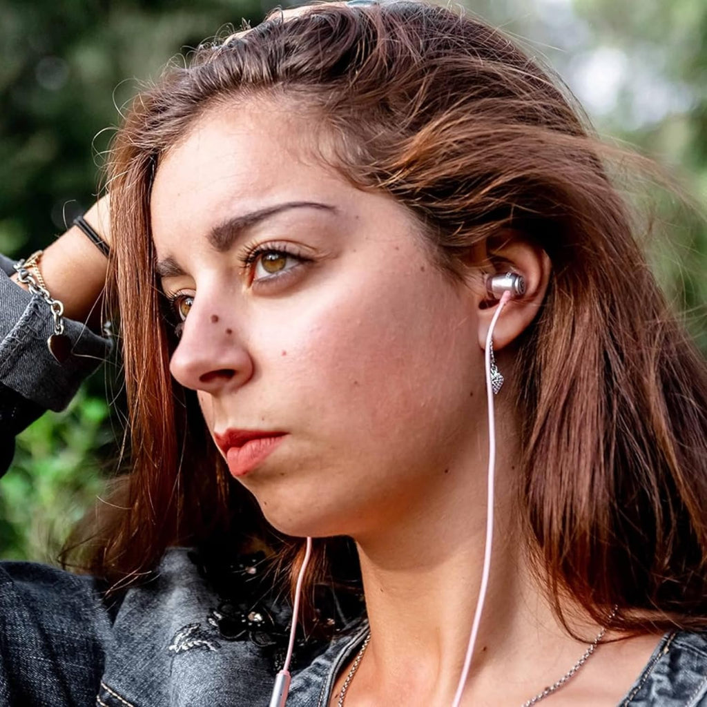 LUDOS Clamor USB C Headphones for iPhone 16 15 Pro Max Plus iPad Pro, 5 Years Warranty, USB-C Earbuds for Samsung Galaxy S24 S23 Ultra S22 S21 FE S20 A55 A54 A53, USB Type C Earphones - Pink