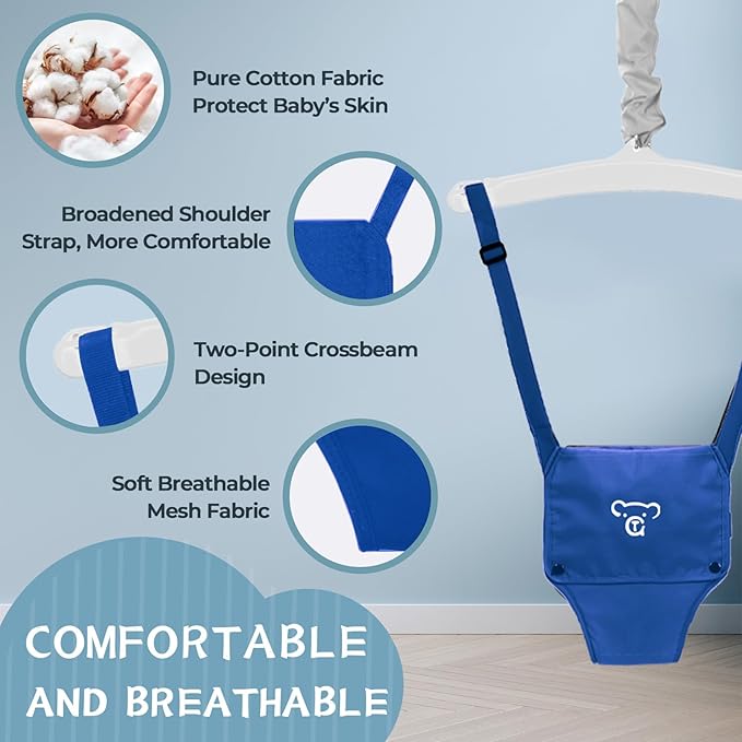 G TALECO Gear Baby Jumper with Stand,Baby Bouncer,Easy Set-Up,Baby Exerciser for Active Babies,Suitable for Indoor and Outdoor, Blue (Water Mat Include)