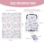 80S Muslin Car Seat Cover for Babies - Soft & Breathable Infant Carrier Canopy, Lightweight Sunshade for Summer, Universal Fit for Baby Boys & Girls