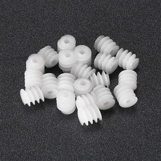 uxcell 20pcs Plastic Gears Model 6x6-2A Reduction Gear Plastic Worm Gears for RC Car Robot Motor