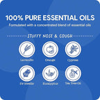 Oilogic Baby Stuffy Nose & Cough Power Bundle with Vapor Bath Relief & Epsom Salt Soak - Baby Bath Essentials - Made with Blended Essential Oils