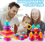 Building Block Sets for Kids 3 4 5 6 Year Old, 30 Pcs Stacking Blocks Toys for Boys Girls, STEM Preschool Learning Activities Educational Light Table Toys Gifts for Toddlers Children