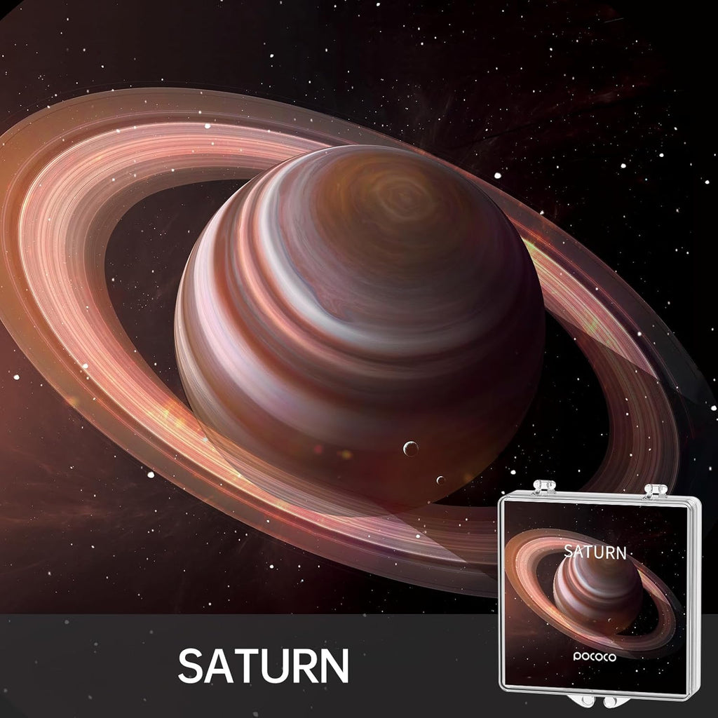 POCOCO Immersive Planet Series Galaxy Star Projector Night Light Discs: Realistic Galaxy Patterns, 5K Ultra HD, 96% Light Transmission, High Brightness - 8-Piece Pack (Projector Not Included)