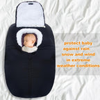 Fairy Baby Winter Car Seat Cover for Babies Carseat– Waterproof, Warm Car Seat Cover Baby – Universal Winter Cover for Back Seat, Infant Car Seat & Baby Carseat（Black）