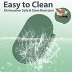 Placemat for Baby, Silicone Baby Toddlers Non-Slip Tablemats Stain Resistant Anti-Skid Reusable Dishwasher Safe Table Mats (Oxford Green)