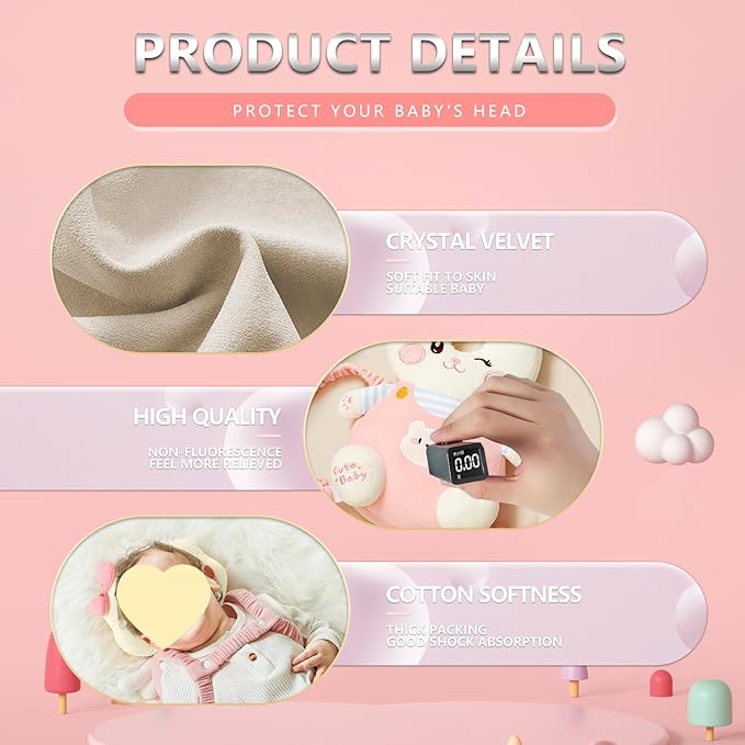 Baby Walker Head Protector Backpack Wear,Toddler Adjustable Baby Head Protection Backpack for Safety Baby Learning Walking Crawling (Cats)