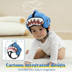 Baby Safety Helmet for Crawling & Walking - Ultra Lightweight Adjustable Infant Head Protector 10-24 Months, Breathable Anti-Collision Soft Helmet with Secure Fit Design (Monkey)