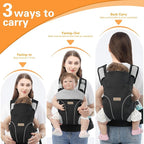 Baby Carrier Newborn to Toddlers - Ergonomic Adjustable Soft Breathable Comfort Infant Carrier for 7-35lbs, Enhanced Support, Easier to Wear