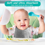 HOMEXCEL Baby Washcloths 12 Pack-Microfiber Coral Fleece Baby Bath Face Towel 7 x 9 Inch Extra Absorbent Soft Burp Cloth and Wash Cloths for Newborn-Infants and Toddlers-Gentle On Sensitive Skin,Grey