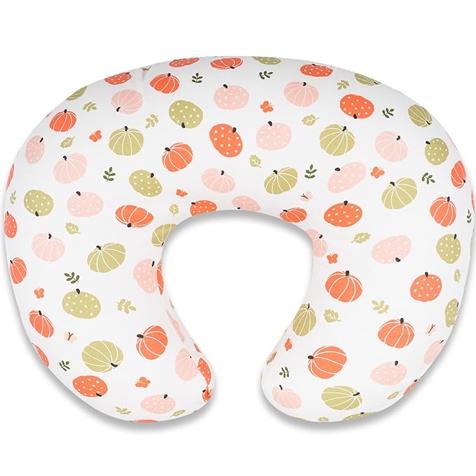 Baby Nursing Pillow for Breastfeeding, Adjustable Breast Feeding Pillow for Bottle Feeding, Breastfeeding Essentials for Mom and Baby Healthier Nursing, Removable Cover- Pumpkin