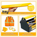 Zealous Kids Tool Set for Boys,Toddler Tool Set with Kids Tool Box & Electronic Toy Drill,Construction Pretend Play Tools for Kids,Toys for 3 4 5 Year Old Boys,Toddler Boy Toys