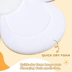 Flower Baby Bath Pad for Infant Bathtub Sink Flower Mat Tub Little Lotus - Petal Soft Supports Lounger Newborn Bathing Insert Seat Baby Essentials, Bees