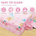 Booster Seat for Kitchen Chair with Adjustable Straps, Toddler Booster Seats for Dining Table Portable for Travel Camping Eating, Booster Cushion for Table for Baby Child Infant Kid Boy Girl