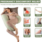 Pregnancy Pillows for Sleeping, Pregnancy Must Haves Body Pillow, Maternity Body Pillow for Adults, Support for Back, Legs, Belly, HIPS