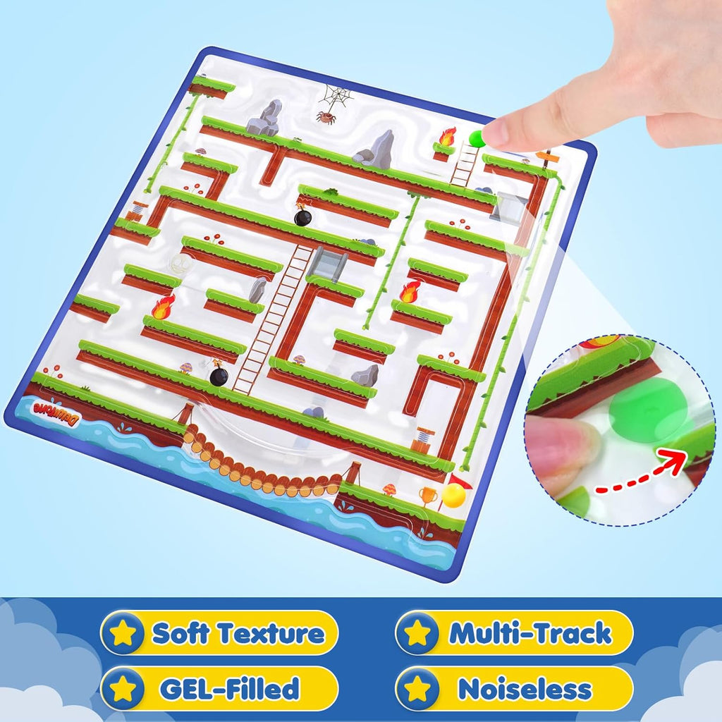 Squishy Sensory Toys for Kids - Autism Toys Fidget Marble Maze - Sensory Toys for Kids with Autism, Gel Filled Sensory Items for Kids, Goodie Bag Stuffers, Boys Girls Classroom Prize Gifts