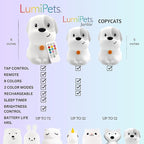 Lumipets Remote Control Silicone Night Light for Kids - Puppy Design with 9 Soft Colors & Sleep Timer - Rechargeable, Battery-Operated Lamp for Bedroom | Baby Nursery, Toddler, Girls, Boys