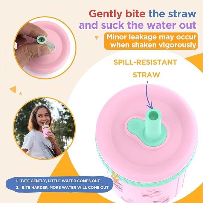 Tronco 8 oz Glass Sippy Cup for Toddlers, Kids Mason Jar Smoothie Cup with Silicone Sleeves & Spill Resistant Flexible Straw, Snack Cup, BPA-Free, Dishwasher Safe