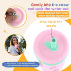 Tronco 8 oz Glass Sippy Cup for Toddlers, Kids Mason Jar Smoothie Cup with Silicone Sleeves & Spill Resistant Flexible Straw, Snack Cup, BPA-Free, Dishwasher Safe