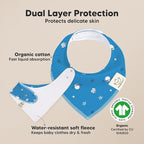 10-Pack Organic Baby Bandana Bibs for Girls - Super Absorbent Triangle Baby Bibs for Drooling and Teething Infant, 100% Cotton Extra Soft for Newborn, Infant 0-36 Months (Cosmo)