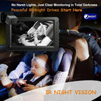 Night Vision Baby Car Camera, 5" HD 1080P IPS Display with 3X Zoom & 360° Adjustment - USB/Cigarette Lighter Powered, HD Backseat Baby Monitor for Rear Facing Infant Safety in Cars/Trucks/SUVs