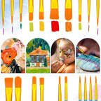 12 Pack 8x10” Canvas Boards and Round Canvas for Painting, Couple Painting Kit with Wood Easel, Acrylic Paint, Paint Brushes Set for Kids Teenagers Adults Date Night Sip and Paint Party