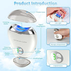 Electric Nail Clipper, Automatic 2-in-1 Baby Nail Trimmer with LED Light & Nail Storage Box, Rechargeable Fingernail Cutter with 3 Speed Gears, Safe Nail File for Baby, Kids & Adults