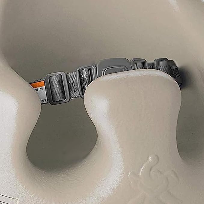 Bumbo Baby Infant Soft Foam Comfortable Support Wide Floor Seat with 3 Point Adjustable Harness for Ages 3 to 12 Months, Taupe