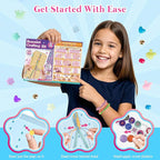 Friendship Bracelet Making Kit with Storage Box,DIY String Bracelet Arts and Craft for Girls Aged 8-12,Kids' Travel Activity Toy Set,Birthday Gifts for Ages 6 7 8 9 10 11 12 Year Old (Light Blue)