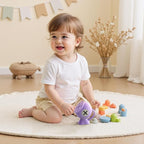 Li&Zhao Toddler Snack Cups - Baby Snack Containers Silicone Snack Cups for Toddlers Spill Proof Baby Food Catcher for Toddlers and Babies(Purple)