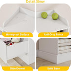 Vabches Kids Dresser Cabinet with 7 Drawers, Changing Table for Nursery, White Chest of Drawers, Baby Dresser, Kids Bedroom Furniture, Nightstand for Child’s Room, White