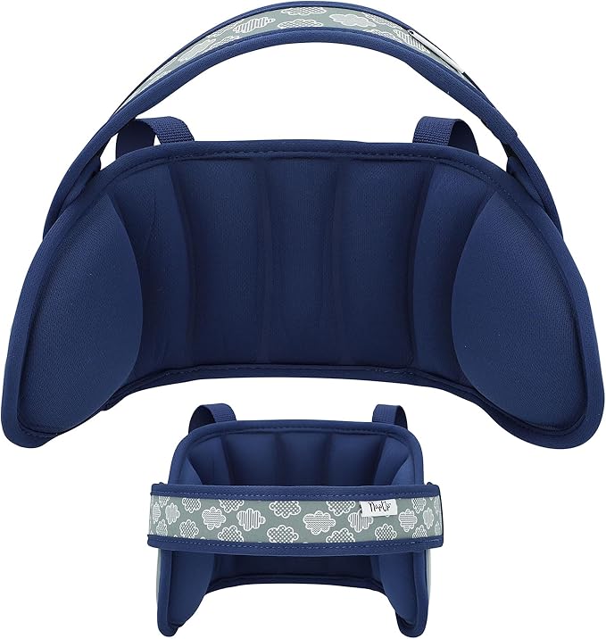 NAPUP Child Head Strap for Car Seat – Adjustable Polyester Carseat Head Support for Toddler (Dark Blue)