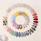 YLEN YHXX 60 PCS Snap Hair Clips for Baby Girls - Floral Print Non-Slip Wrapped 1.5 Inches Mini Clips - Cute Fine Hair Accessories for Infants and Toddlers