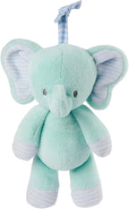 Baby GUND Safari Friends Elephant Pull-Down Musical Plush, Travel Friendly Sensory Toy with Stroller Loop for Ages 0 and Up, Blue, 12”