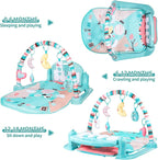 TEMI Baby Gym Toys & Activity Play Mat, Kick and Play Piano Gym Center with Music and Lights, Electronic Learning Toys for Infants, Toddlers, Newborn, Girls and Boys Ages 1 to 36 Months
