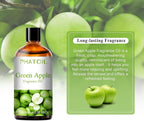 PHATOIL 3.38FL.OZ Green Apple Fragrance Oils for Aromatherapy, Essential Oils for Diffusers for Home, Perfect for Diffuser, Yoga, DIY Candle and Soap Making - 100ml