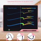 LCD Writing Tablet,16 Inch Colorful Screen Rechargeable Doodle Board Toddler Educational Toys for 3 4 5 6 Years Old Boys Girls Reusable Portable Drawing Tablet Christmas Toys Gifts for Kids (Pink)