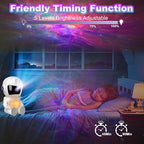 XIAOER Astronaut Galaxy Projector with Moon, Star Projector Night Light for Bedroom, Starry Nebula Space Projector Ceiling Lamp with Timer and Remote Control for Kids Adults